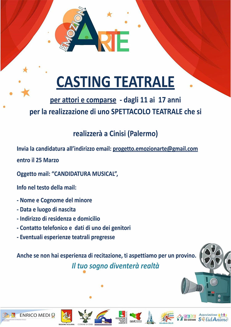 locandina CASTING TEATRALE